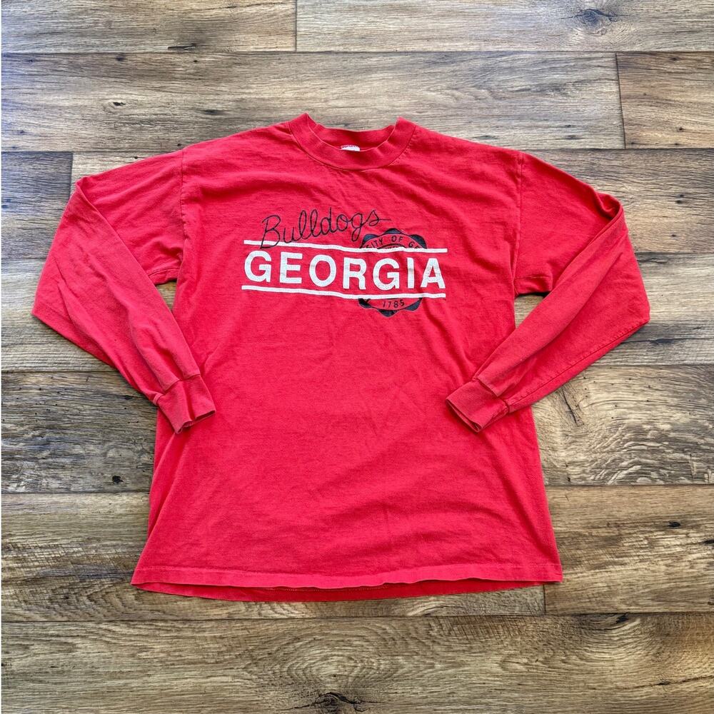 Vintage 90s University of Georgia Russell Athletic Long Sleeve Tee Shirt